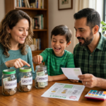 padres enseñando educacion financiera en casa
